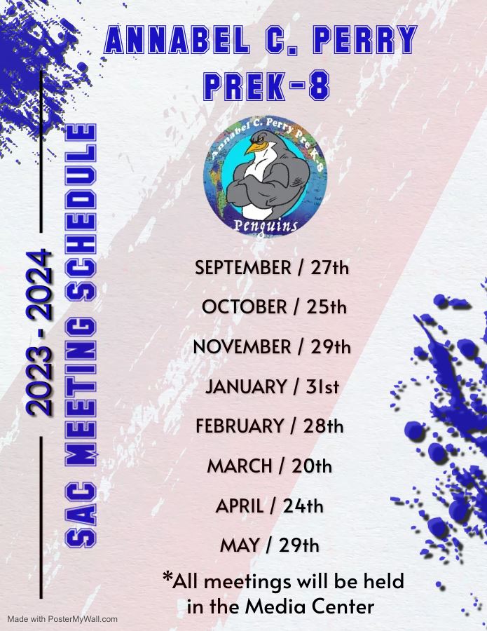  2023 - 2024 SAC Meeting Schedule